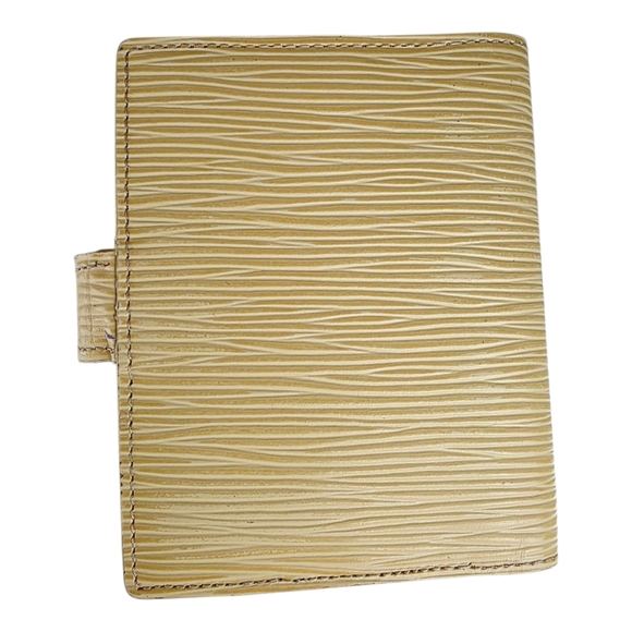 Louis Vuitton Epi Small Card Holder Notebook Cover Soft Yellow Beige Snap - Picture 2 of 14